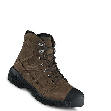 Red Wing Exos Lite 6-inch Waterproof Soft Toe Men's Work Boots Brown | ZA 96XYU